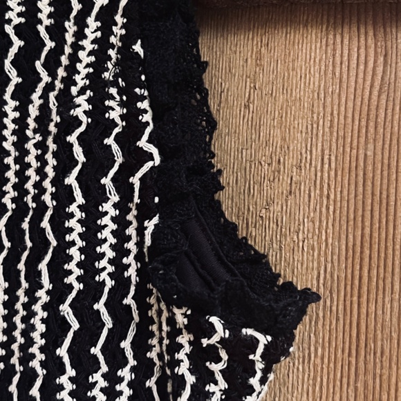 Steve Madden Bodycon Tank Midi Dress Cut Mesh Crochet Striped Pattern Knit S - Picture 11 of 14